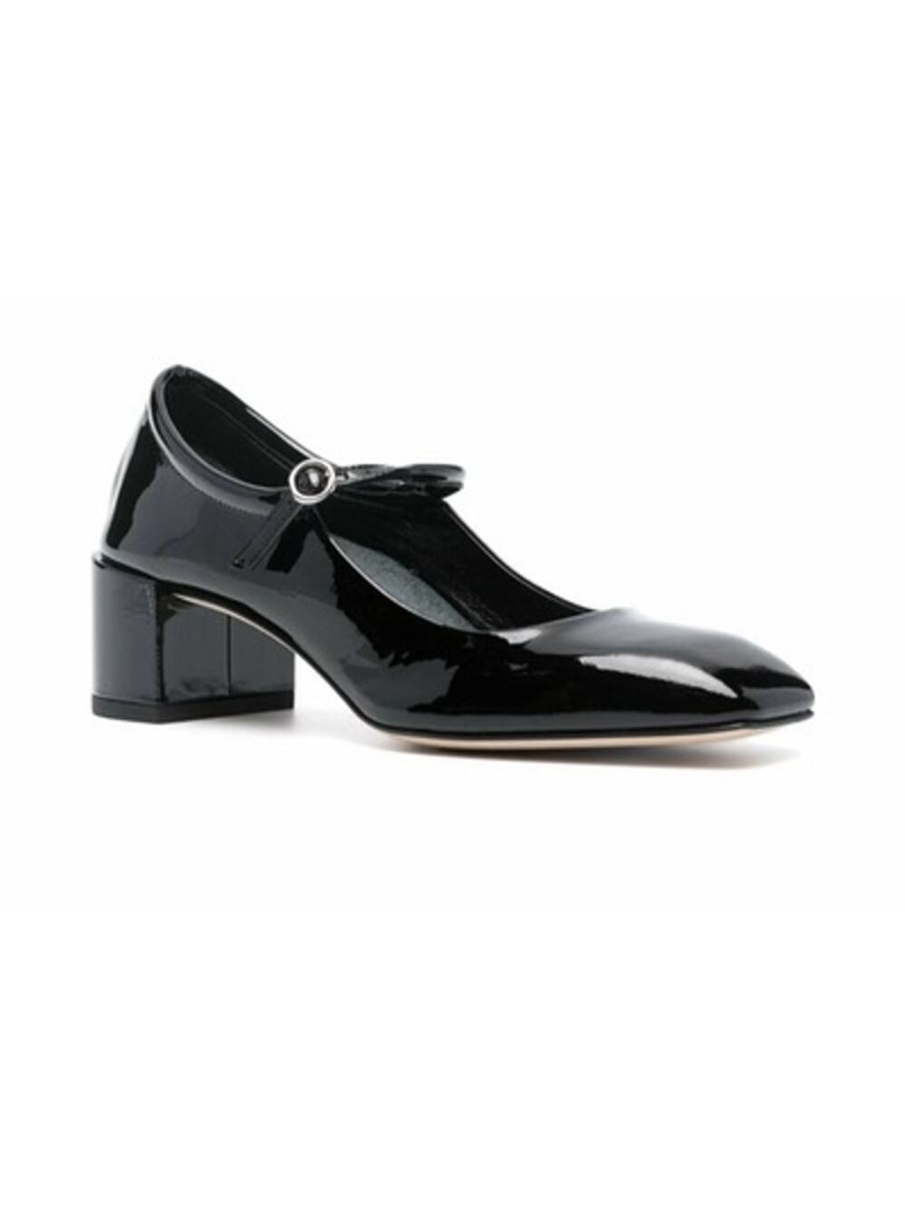 Aeyde Aline Size 40 Women’s Mary Jane Black Patent Leather Heels Italy